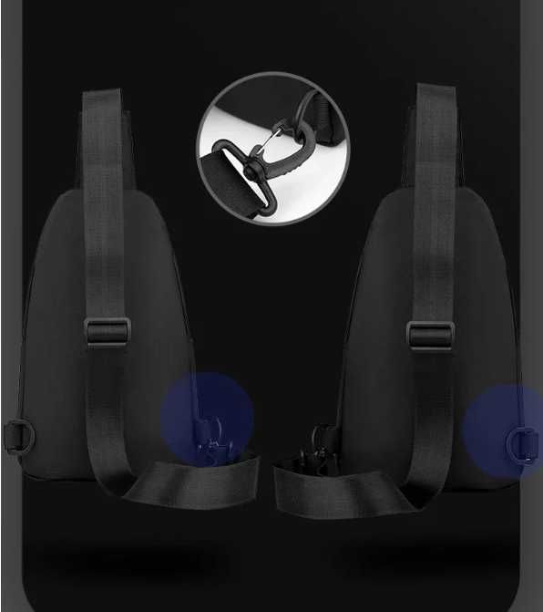 Bolsa/ Mala tiracolo Preta Impermeável