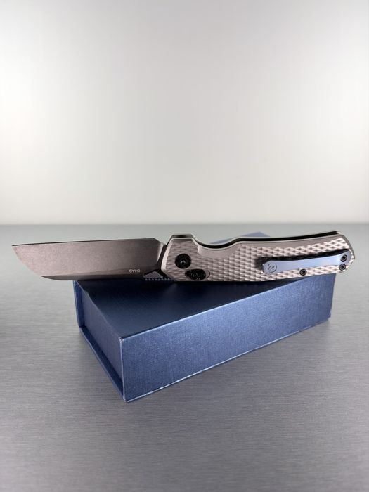 Noz Kunwu Chad Diamond Ti Stonewashed – nowy, titanium, PM60