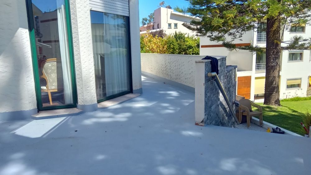 : pinturas, barramento, estuque, ladrilho, hipermebialização de piscin