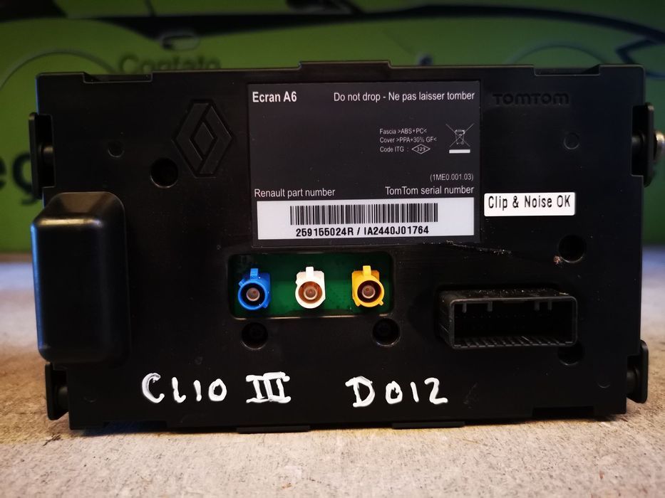 RENAULT CLIO III / 3 ECRÃ DISPLAY GPS - D012