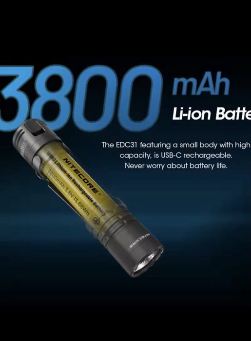 Lanterna tatica nitecore edc31 3500 lumens max
