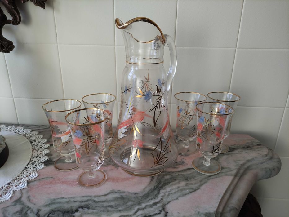 Serviço de Água _ Caneca e 6 copos