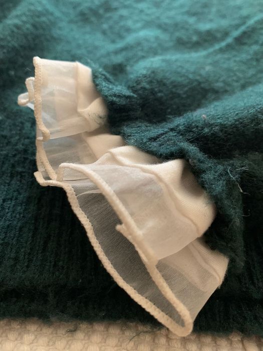 Camisola de malha verde escuro