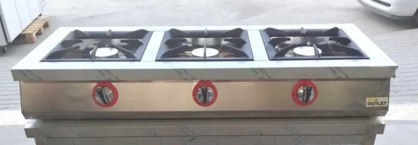 Fogão a Gás 3 Bocas de Bancada - NOVO