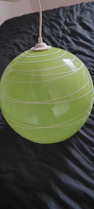 Candeeiro verde em vidro