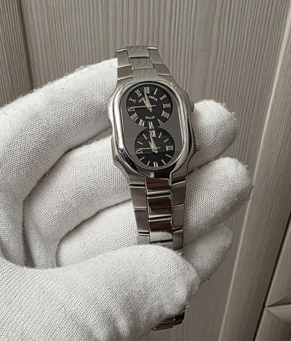 Жіночий годинник Philip Stein Teslar Diamonds Dual time з діамантами