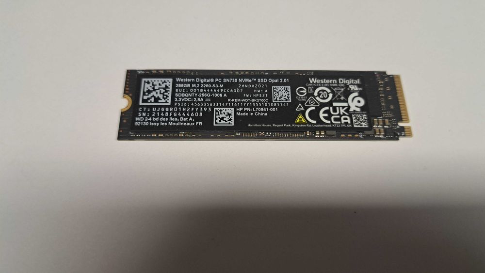 Dysk SSD nvme 256gb WDC SN730