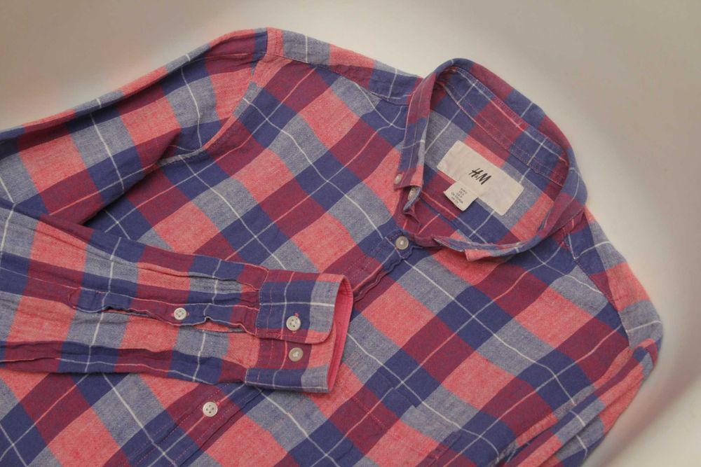 H&M рр S  linen cotton рубашка льняная из льна и хлопка