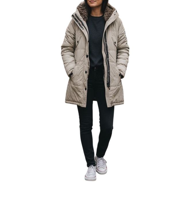 Bezowa ciepla kurtka płaszcz marc o'polo Rozmiar L 40