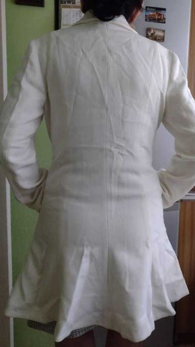 (38/M) ASOS/ Biały płaszcz do ślubu, płaszcz z Londynu, NOWY