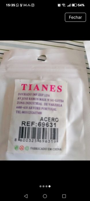 Pendentes novos em aço