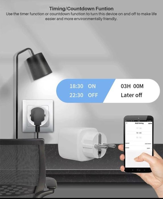 Tomada inteligente WiFi 16 e 20 amperes