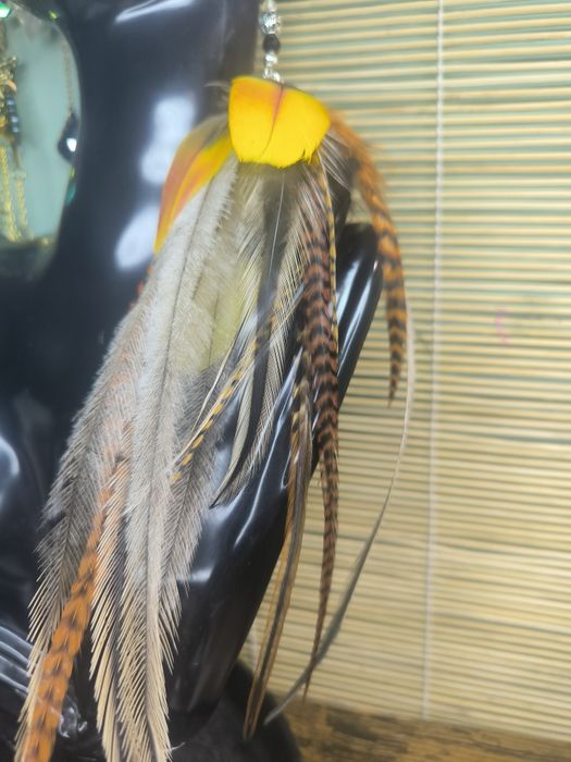 Kolczyki pióra Boho
