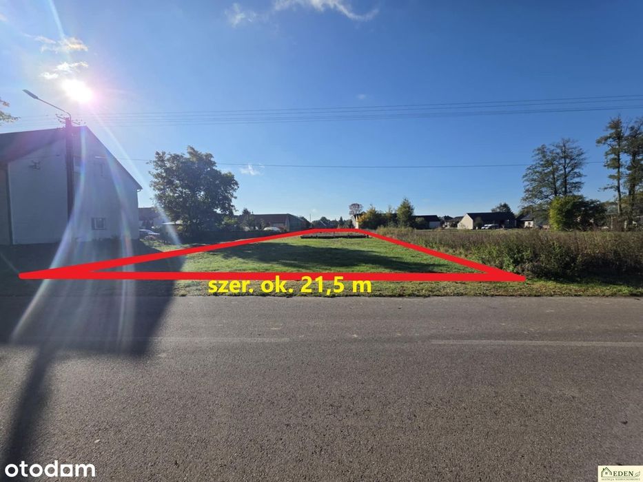 NOWA niższa CENA - Role, działka budowlana 1059 m²