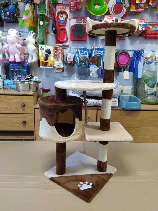 NOVO - Arranhador com casota 60 x 56,5 x 115,5cm