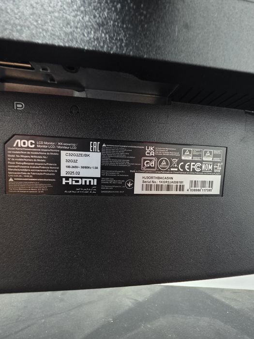 Monitor Gaming Curvo AOC 31,5” 240Hz Full HD – C32G2ZE/BK