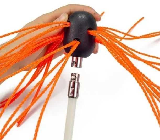 Роторний набір для чищення димоходів TURBO DYM (1 м х 6 шт) + 1 щітка