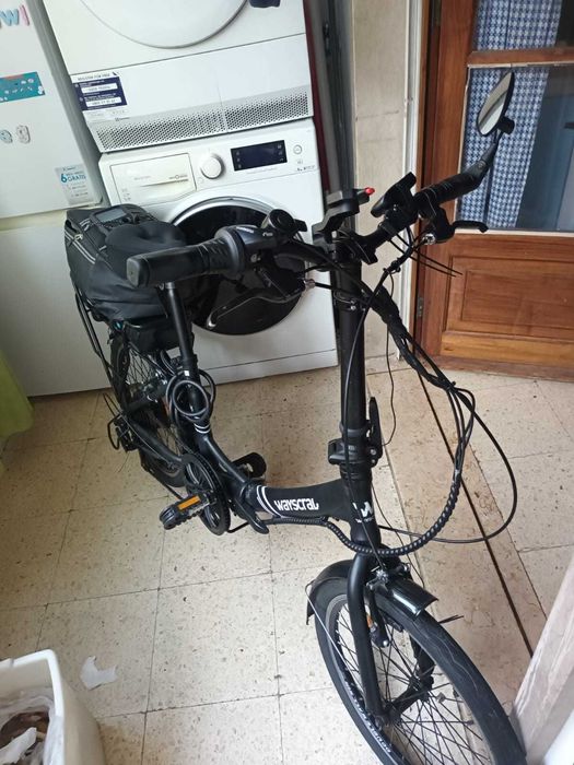 Bicicleta Elétrica Dobrável wayscrall preta
