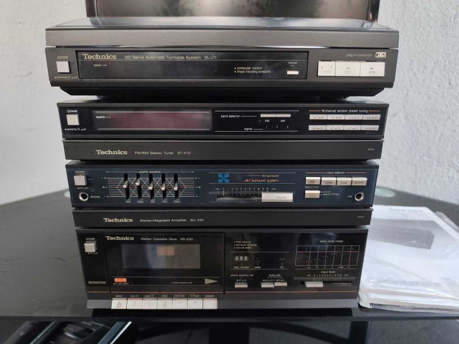 wieża technics z gramofonem