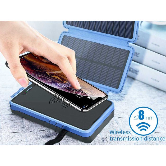 Power Bank Solar 20.000 mAh | Wireless | Carregamento Rápido | NOVO