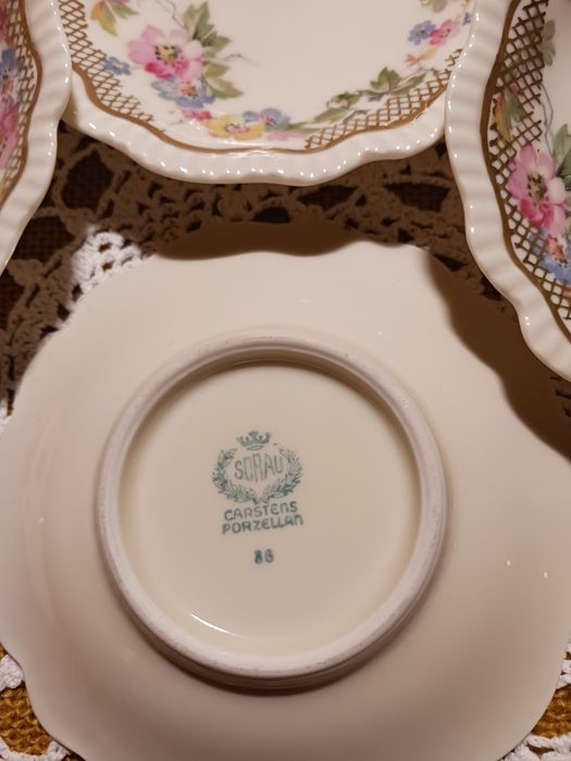 Sorau Florida porcelana slaska ecru zestaw