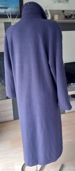 Fioletowy płaszcz super skład wełna kaszmir retro vintage r. L