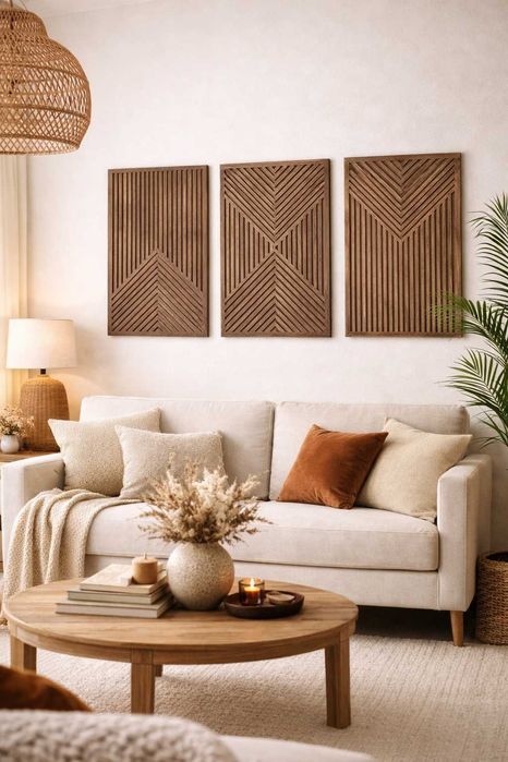 Drewniany panel dekoracyjny 3D – 50x70 cm | 1 szt - 139zł