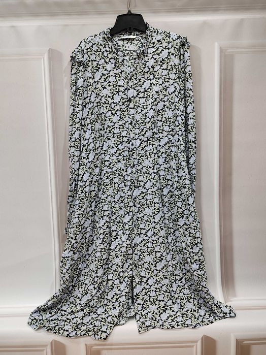 Piękna sukienka midi Ellos rozmiar 44/46 wiskoza kwiaty