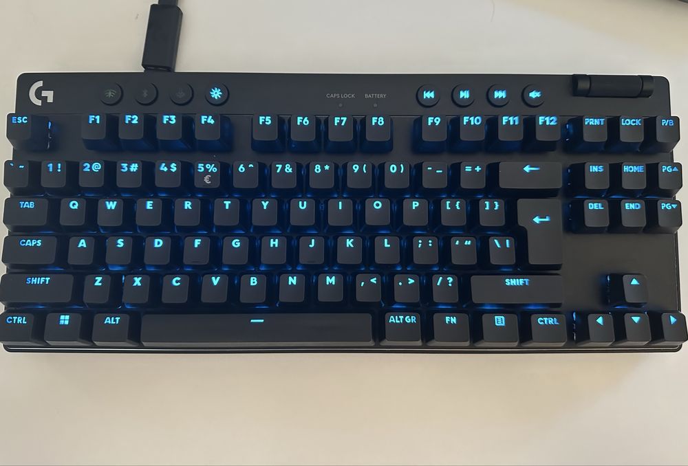 teclado logitech PRO X TKL LIGHTSPEED wireless GX Blue Clicky