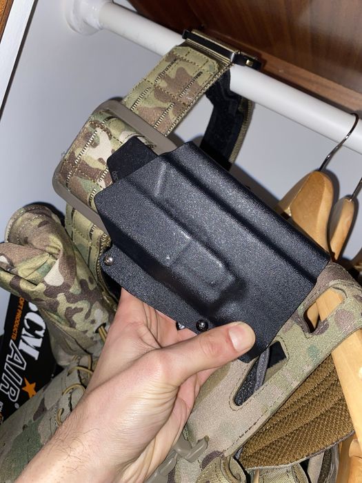 Cinto duplo airsoft c/pouch e coldre glock