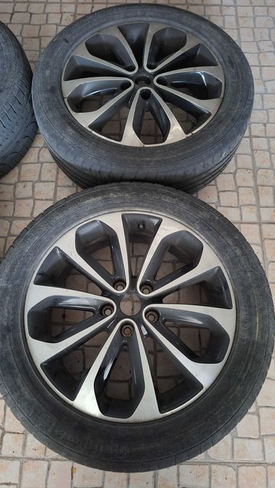 4 JANTES 18 NISSAN QASHQAI J10 C/ pneus meio uso