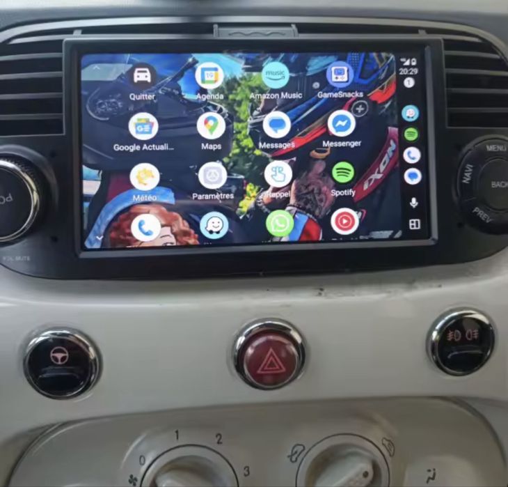 Radios novos fiat 500 com gps dvd bluethoot carplay