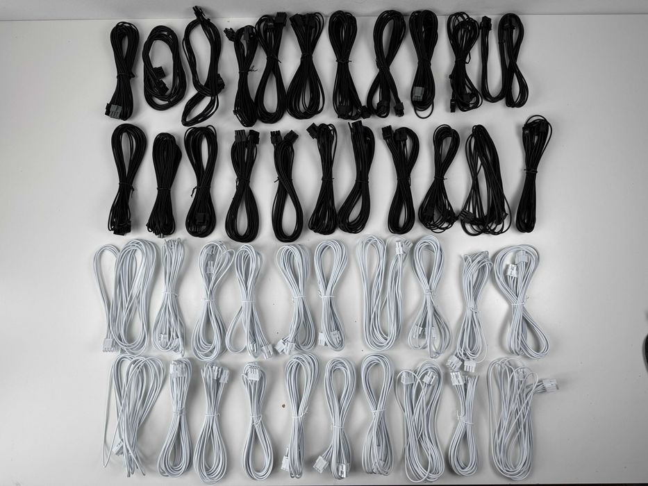 Kabel CPU / EPS do zasilacza – zasilanie procesora – biały / czarny