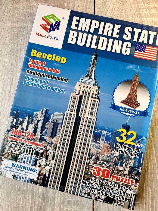 Puzzle piankowe 3D Empire State Building zabawki kreatywne