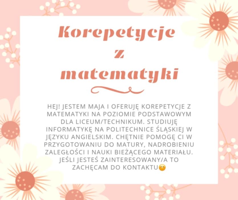 Korepetycje z matematyki podstawowej