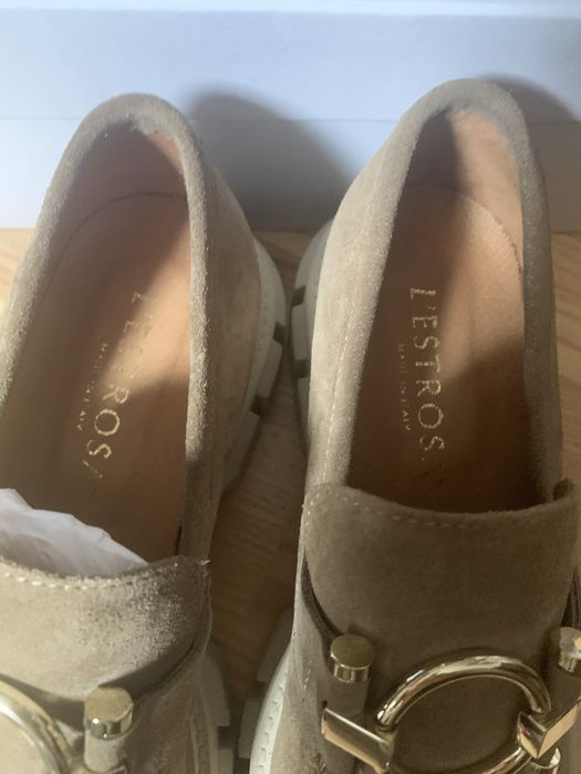 Mokasyny skóra zamsz L’estrosa 39 nowe