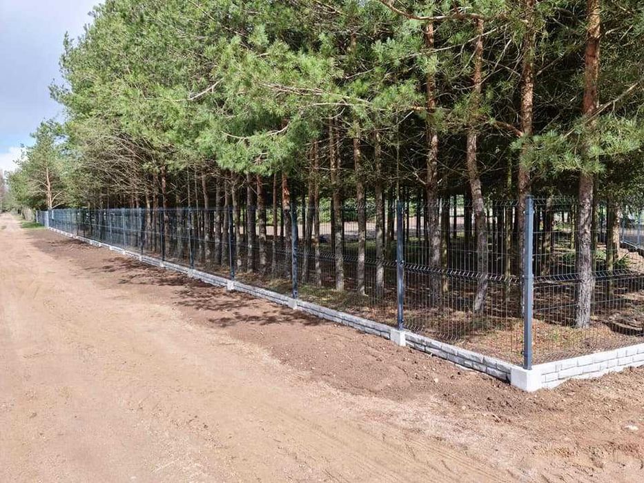 Mega Ogrodzenie  Materiał PANELOWE .podmurówka grafit -BRAMY  I FURTKI