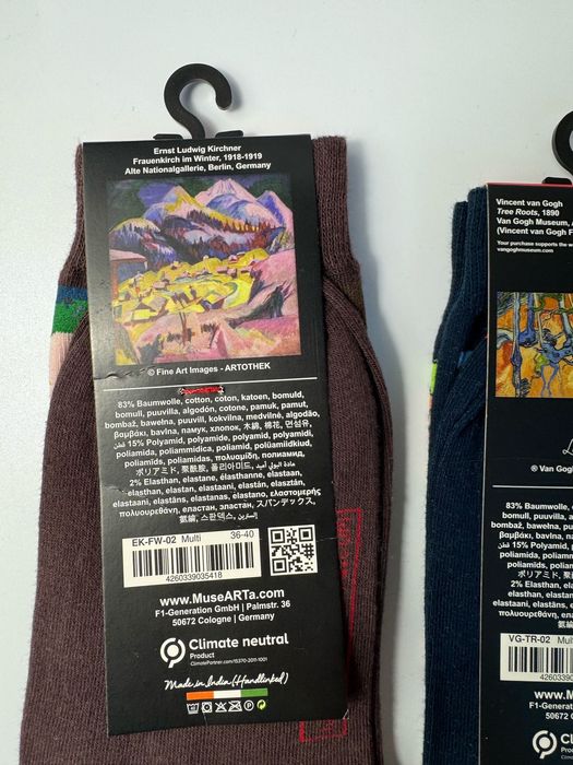 Nowe skarpetki unisex 2 pary MuseARTa czarne brązowe 36-43