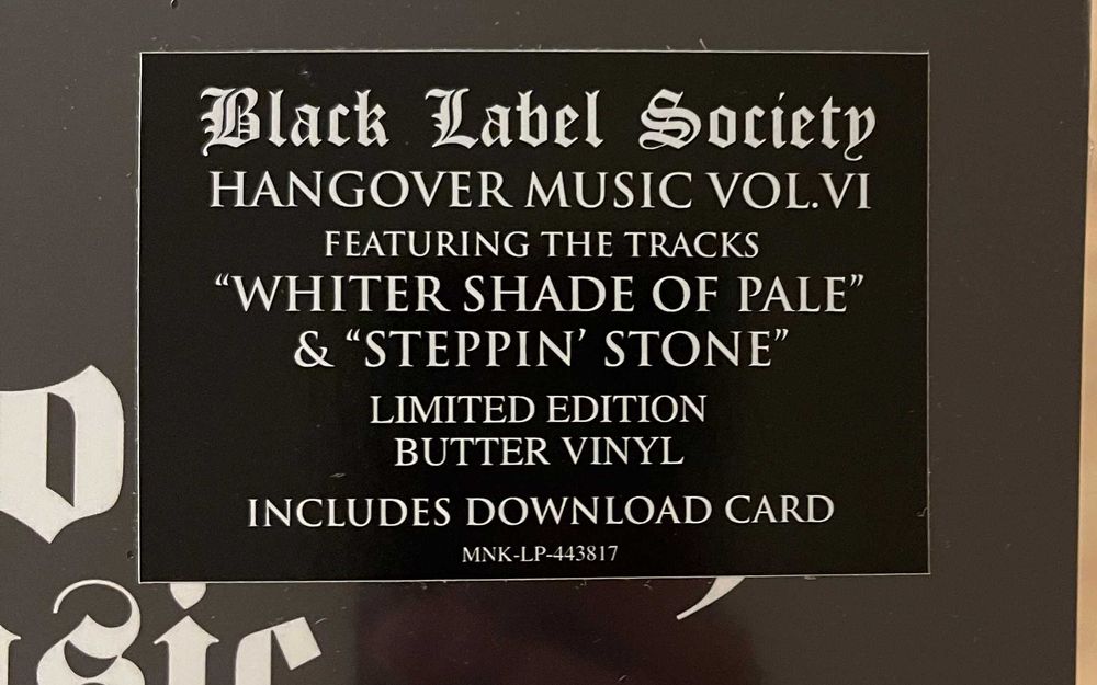 2LP (Butter) Black Label Society - Hangover Music Vol VI