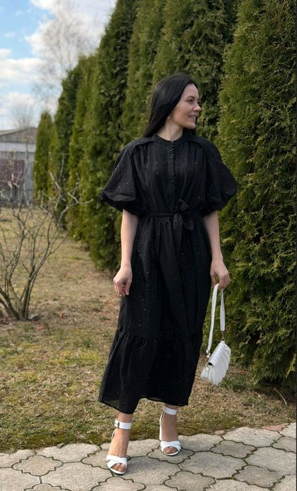 Сукня міді з блискітками