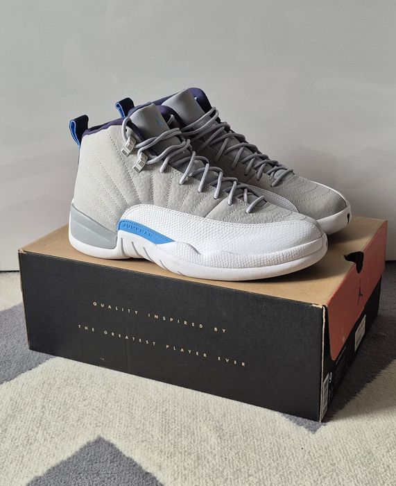 Air Jordan 12 Retro Grey Univesity Blue roz 42,5  I roz 44 uwaga