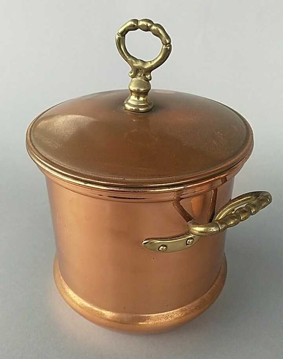 Balde de gelo em cobre, estanhado