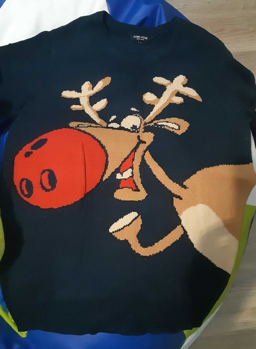 Sweter świąteczny renifer S