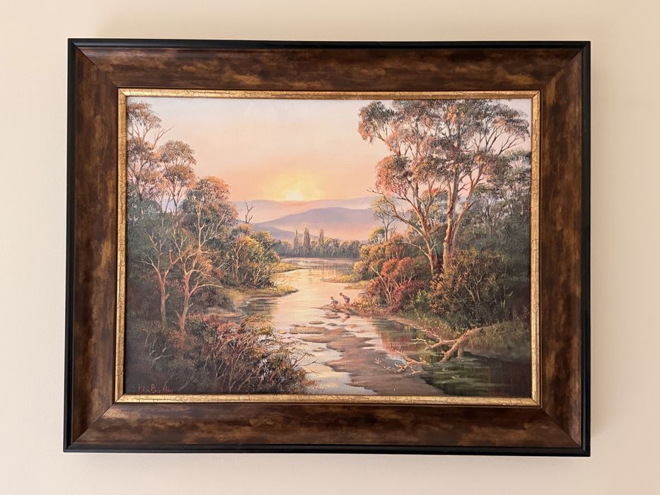 Piękny obraz olejny John Bradley | 50×39,5 cm z ramą