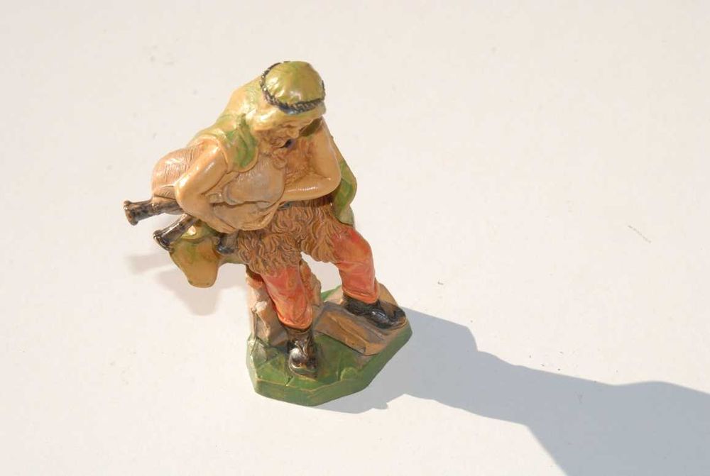 Stara figurka pasterz z szopki Betlejemskiej antyk