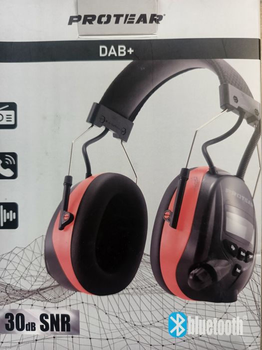 захисні шумопоглинаючі  навушники Protear з DAB+/FM-радіо та Bluetooth