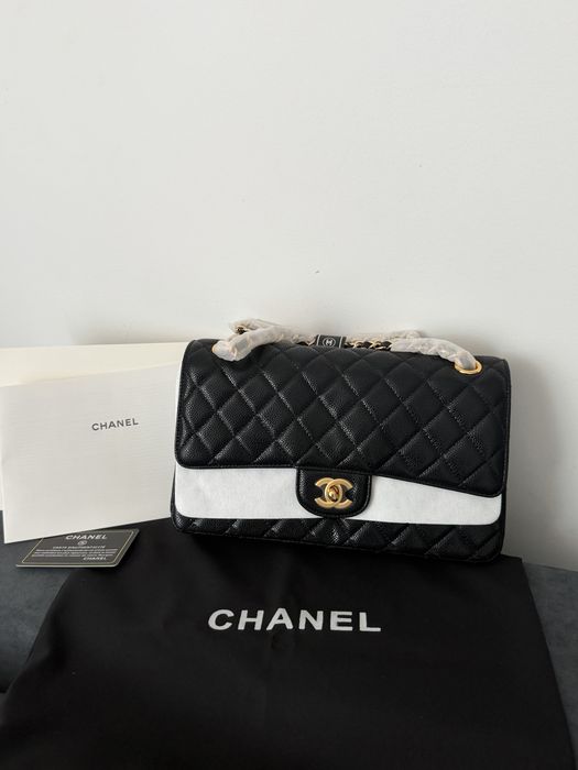 Сумка Chanel double flap Bag Caviar Medium Gold Преміум