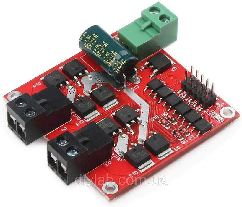 Драйвер 2-х колекторних двигунів H-міст 27В 7А 160Вт