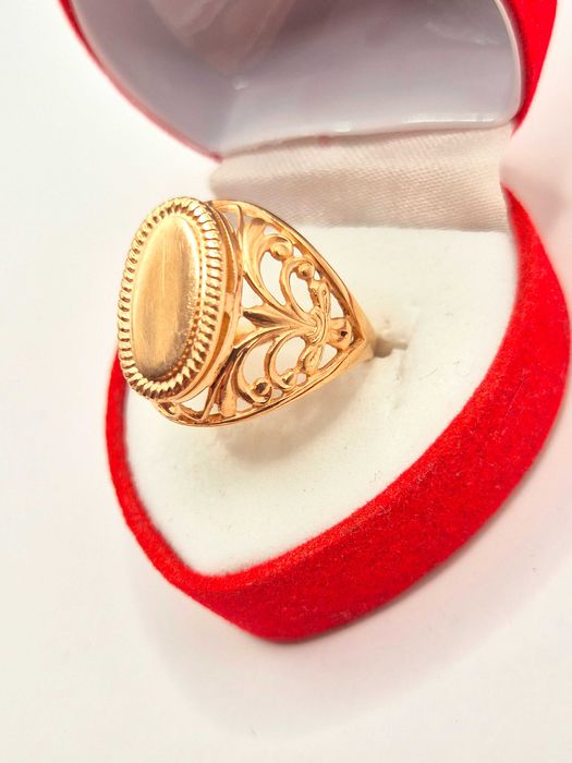 Wielki Złoty pierścionek pr.583 (14K) ZSRR
