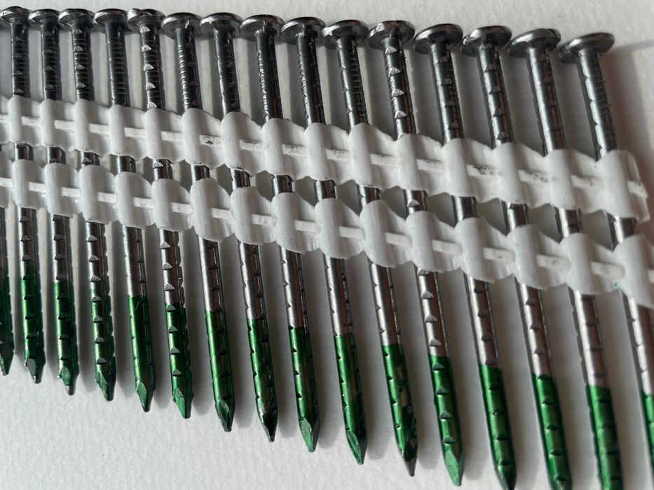 Цвях для нейлера 50/65/75/90 мм кут нахилу 21 °, 34° пластик/папір